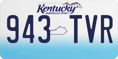 KY license plate 943TVR