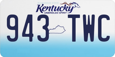 KY license plate 943TWC