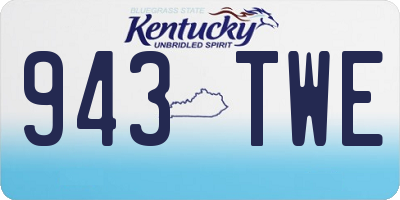 KY license plate 943TWE