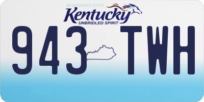 KY license plate 943TWH