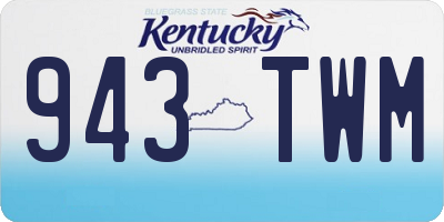 KY license plate 943TWM