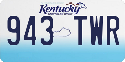 KY license plate 943TWR