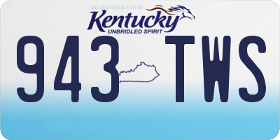 KY license plate 943TWS