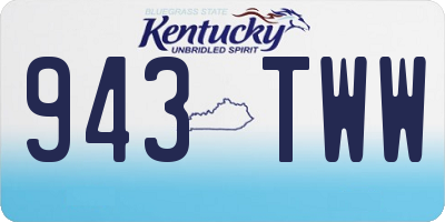 KY license plate 943TWW