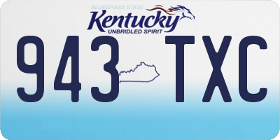 KY license plate 943TXC