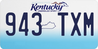 KY license plate 943TXM