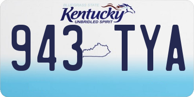 KY license plate 943TYA