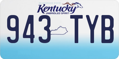KY license plate 943TYB