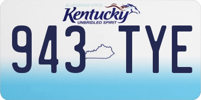 KY license plate 943TYE
