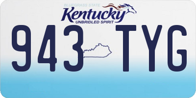 KY license plate 943TYG