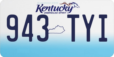 KY license plate 943TYI