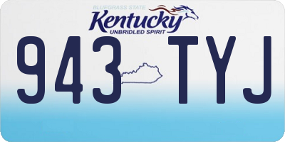 KY license plate 943TYJ