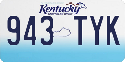 KY license plate 943TYK