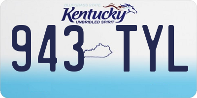 KY license plate 943TYL