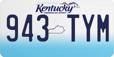 KY license plate 943TYM