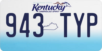 KY license plate 943TYP