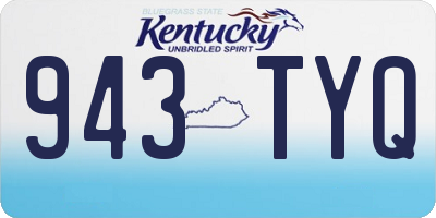 KY license plate 943TYQ