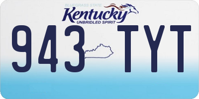 KY license plate 943TYT