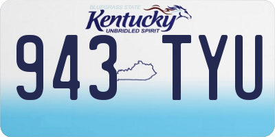 KY license plate 943TYU