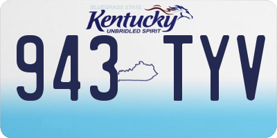 KY license plate 943TYV