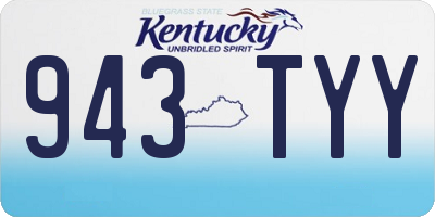 KY license plate 943TYY