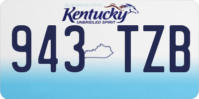 KY license plate 943TZB