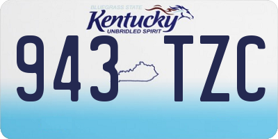 KY license plate 943TZC