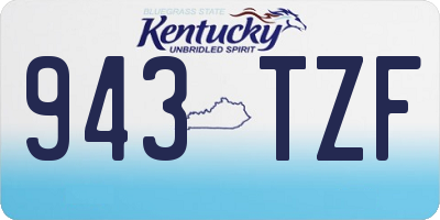 KY license plate 943TZF