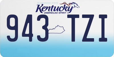 KY license plate 943TZI