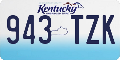 KY license plate 943TZK