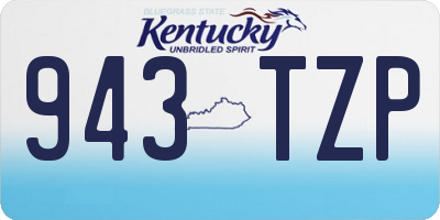 KY license plate 943TZP