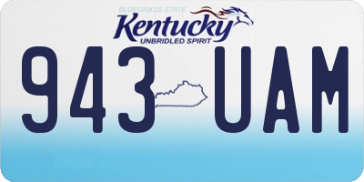 KY license plate 943UAM