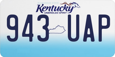 KY license plate 943UAP