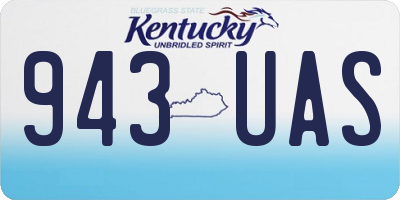 KY license plate 943UAS