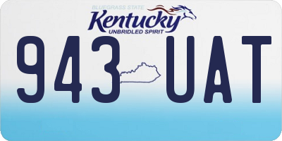 KY license plate 943UAT