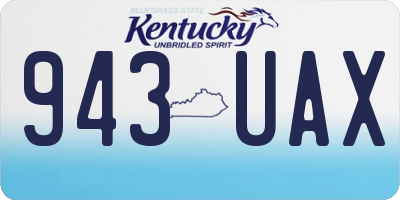 KY license plate 943UAX