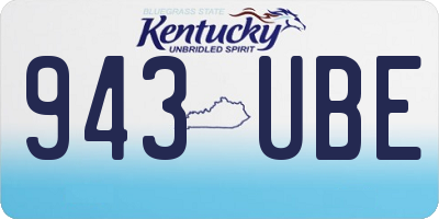 KY license plate 943UBE