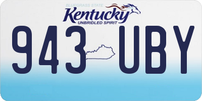 KY license plate 943UBY