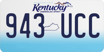 KY license plate 943UCC