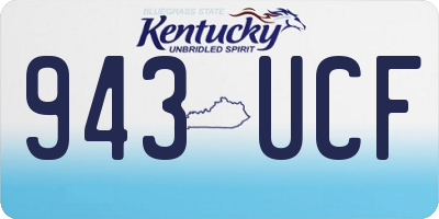 KY license plate 943UCF