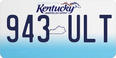 KY license plate 943ULT
