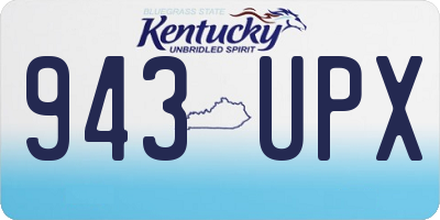 KY license plate 943UPX