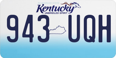 KY license plate 943UQH