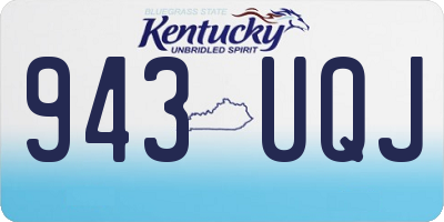 KY license plate 943UQJ
