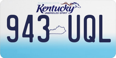 KY license plate 943UQL