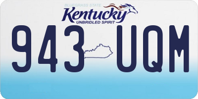 KY license plate 943UQM