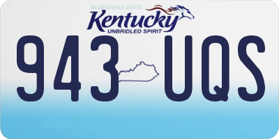 KY license plate 943UQS