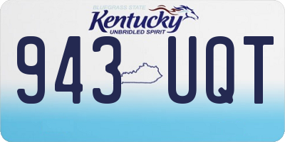 KY license plate 943UQT
