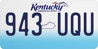 KY license plate 943UQU