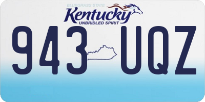 KY license plate 943UQZ